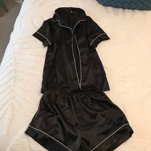 SHEIN Black and White Pajama Set